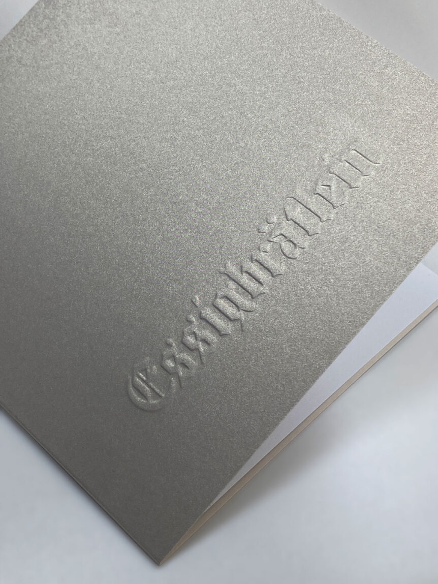 Gmund-Papier mit Prägung Essigbrätlein Nürnberg