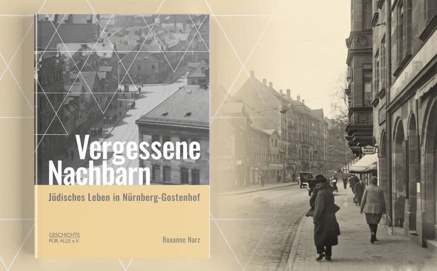 Buchtitel Design Vergessene Nachbarn Jüdisches Leben in Nürnberg Gostenhof