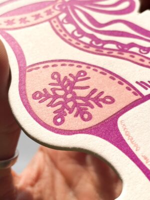 Zweifarbiger Druck Detail Letterpress