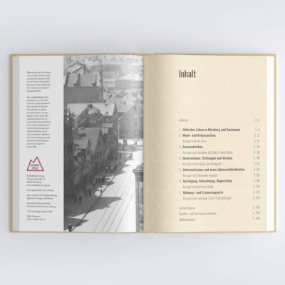Buch Doppelseiten Design aus Vergessene Nachbarn: Inhalt und Impressum.
